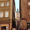 P014 - IMG_0353 ... behind me is the Bell Tower of St Martin's Church on Piwna street, squeezed between the narrow alley of the two historical buildings on Świętojańska street...