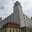 P000a-035 Bratislava Castle, a historic dominant of Bratislava, towering over the river Danube on a castle rock with height of some 280 ft; the monumental building is...