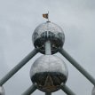 P007 The Atomium consists of nine metal spheres which are held in place by interconnecting corridors.