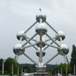 P010 The Atomium, erected in 1958 as part of the World Fair exhibition. The top sphere has a restaurant and the remaining spheres contain exhibition spaces that tell...