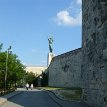 018 - P1190088 Budapest Liberation Monument, also known as Statue of Libery, Gellert Hill; erected in 1947 in remembrance of what was then referred to as the Soviet liberation...