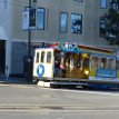 P006 ... on a beautiful boxing day morning, only two tourists onboard this historic cable car running along the Market Street Railway Powell-Mason line... San...