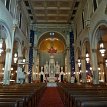 P010 ... designed in the Gothic Revival style with Romanesque details, the interior of the church constructed using Carrara marble from Pietrasanta in Italy; the...