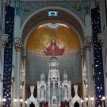 P011 ... the high altar completed in 1926, made from carved white Carrara marble weighing over 40 tons; the altar featuring statutes of St. Peter and St. Paul on...