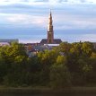 P004 ... the serpentine spire, consecrated in 1752 by King Frederik V, with a height of 90 meters from ground to the banner; 400 steps stairway, the last 150 steps...