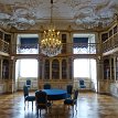 P021 ... Queen's Library, richly decorated stucco ceiling corners included reliefs of Ludvig Holberg, Adam Oehlenschläger, NFS Grundtvig and...