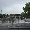 P020-029 Sean O'Casey Bridge, a pedestrian swing-bridge spanning the River Liffey, joining City Quay in the Grand Canal Docks area to North Wall Quay and the IFSC...