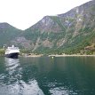 P011 ... cruise ship docked at the Flåm port... Flåm, the tiny village town nestled in the innermost corner of the Aurlandsfjord...