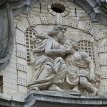 P011 Bas-relief sculpture at top of the former entrance to the city prison, now the city’s tourism center (the Mammelokker building), it depicts a Roman legend of...