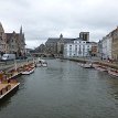 P019 The Graslei and Korenlei are two streets in the historic center of the Belgian city of Ghent. The Graslei (LHS) and Korenlei (RHS) along river Leie.