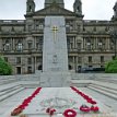 P010-11 ... Cenotaph, the principal monument to Glasgow’s dead killed during the Great War of 1914-18; a truncated obelisk (strictly, the cenotaph itself) rises from...