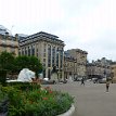 P018-013 George Square, the acknowledged center of Glasgow, spreading out from the impressive City Chambers as a natural stage for pop concerts, demonstrations, and the...