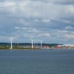 P016 Göteborg Energi wind farm, with Sweden's biggest wind turbine by the harbor...