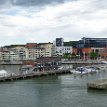 P025 ... the old shipyard buildings at the water-edge today housing a modern stylish hotel (Quality Hotel 11 and Eriksbergshallen) featuring innovative architecture...