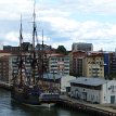 P026 The Swedish Ship Götheborg, a sailing replica of the 18th-century Swedish East Indiaman, world's largest operational wooden sailing vessel, re-built 2005 in...