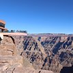 IMG_1640 The 10 foot wide, horseshoe shaped glass bridge extends 70 feet out over the rim of the Canyon. Look down the glass platform and one can see 4000 feet to the...