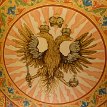 P016 ... Coat of arms of Russia painted on ceiling of Front Hall...