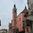 P016 The Franciscan Church of Annunciation with Franciscan Monastery next to it, at the Preseren Square, Ljubljana