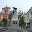 P017 Franciscan Church of Annunciation and Statue of France Preseren