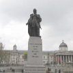 IMG_2063 A statue in Trafalgar Square, with National Gallery in the background