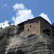 P012a1a ... the limited surface of the rock forced the building of the monastery to be built vertically on floors; the present katholikon - the St. Nicholas church -...