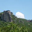 P022a1c The Holy Monastery of St Barbara Roussanou... spreading over the entire surface of the rock top, giving a grand impression of a single construction in the...