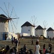 P017 ...the windmills were built by the Venetians in the 16th century to mill flour and remained in use until the early 20th century... all with a round shape, white...