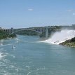 IMG_7560-7505 The Rainbow Bridge at Niagara Falls is an international steel arch bridge across the Niagara River gorge. It connects the cities of Niagara Falls, New York (to...