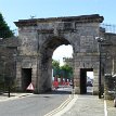 P017-054 ... Bishop Gate-South Wall - this original gate was replaced in 1789 by the present structure, a triumphal arch, marking the first centenary of the closing of...