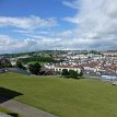 P020-056 ... outside the southwest wall, the Roman Catholic Long Tower-St. Columba's Church and the Celtic Park Stadium (with a capacity of some 18K, stadium ground is...