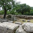 P004 ... The Altis, including the ruins of the two principal temples... the Temple of Hera (6th century BC) and the Temple of Zeus (5th century BC)...