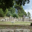 P017 ... restored ruins of the Temple of Hera (also known as Heraion), built around 600 BC, dedicated to the Olympian sanctuary by the inhabitants of Skillous, an...