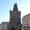 P014-009 Prasna brana (Powder Tower) next to Municipal House, one of the old city gates and symbol of Prague, leading into the Old Town.