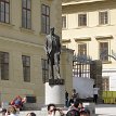 P029-049 Memorial statue of the first president of Czechoslovakia, Tomas Garrigue Masaryk, on Hradcany Castle Square.