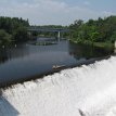 IMG_7293 Montmorency Falls Quebec City The falls are at the mouth of the Montmorency River where it drops over the cliff shore into the Saint Lawrence River, opposite the western end of the Île...