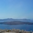 P008 ... zoom-in view of the caldera and the islets from coach bus... tiny Aspronisi on the left between the Palea and Nea Kameni in the center of the Santorini...