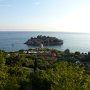 007 - P1170886 Sveti Stefan is a small islet and 5-star hotel resort known as Aman Sveti Stefan and includes part of the mainland, where the Villa Milocer is located.